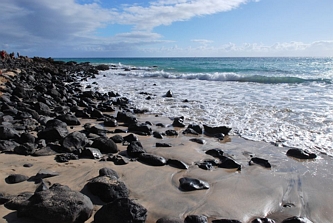 Kamienna plaża w Piedras Caidas